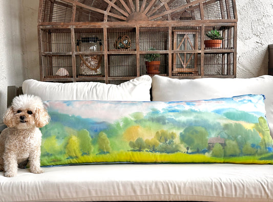 The Watercolor Landscape Jumbo Body Pillow