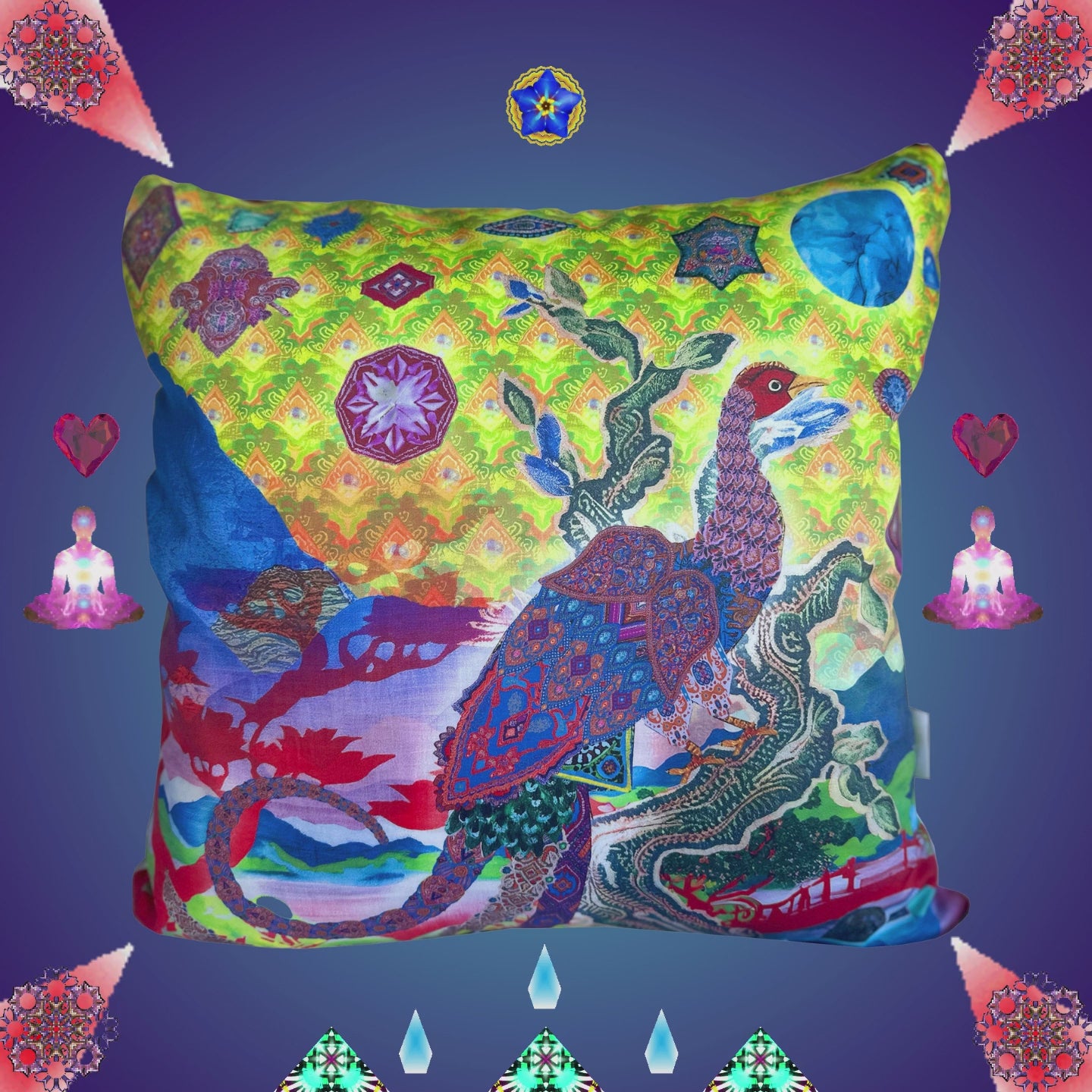 The Japanese Garden Pillow 🪷𓏲๋࣭࣪˖🎐